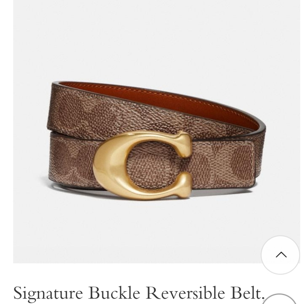 Coach Signature Reversable Belt